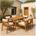 CONJUNTO COMEDOR TERRAZA 7PCS DOM